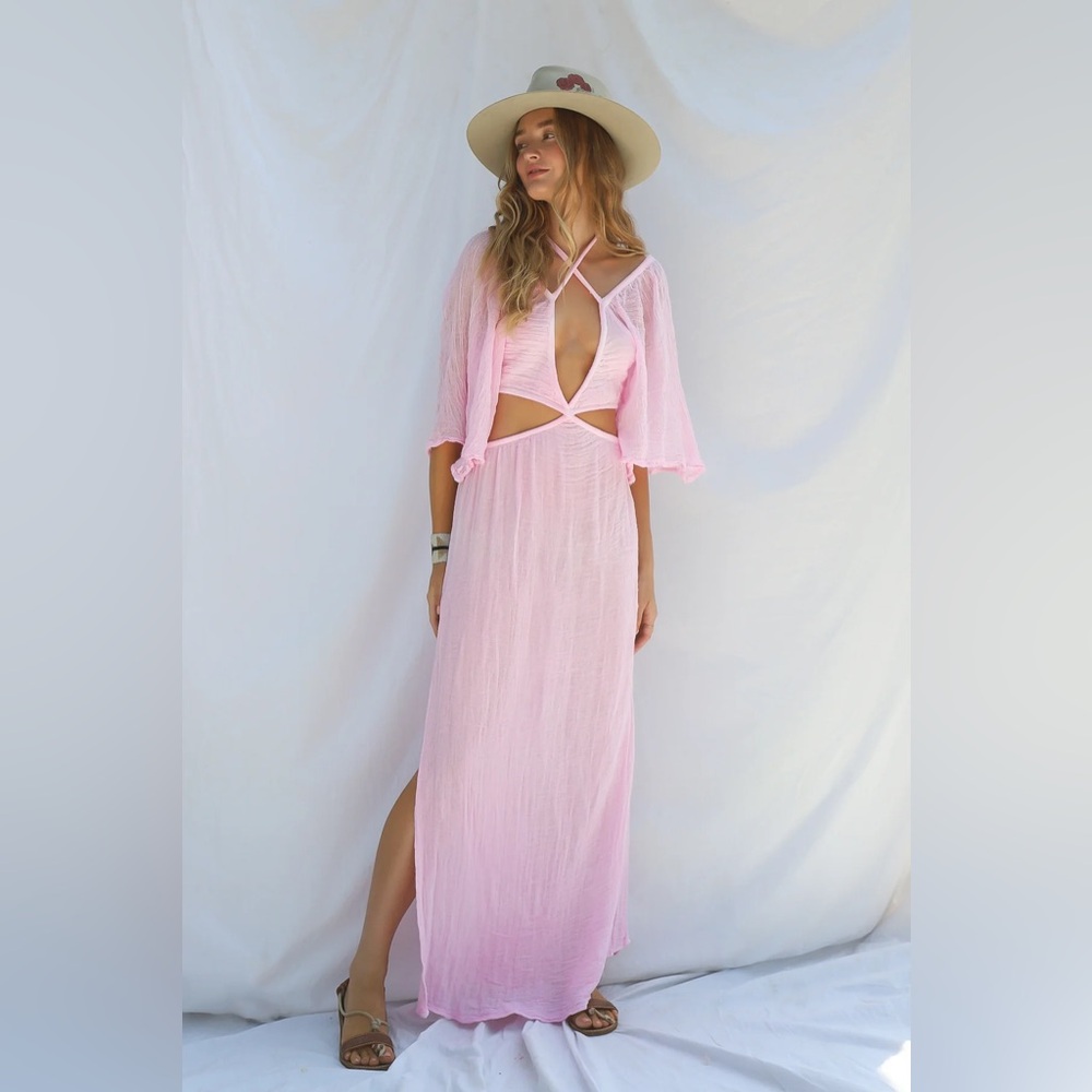 NWT Jen's Pirate Booty Rambling Rose Dress - Baby Pink - Size Small